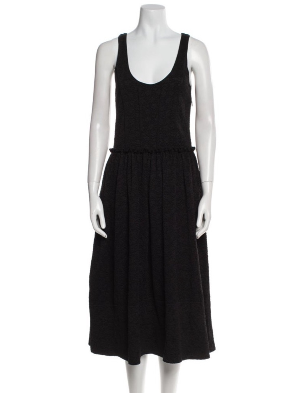 Opening Ceremony Black Scoop-Neck Sleeveless Midi Dress